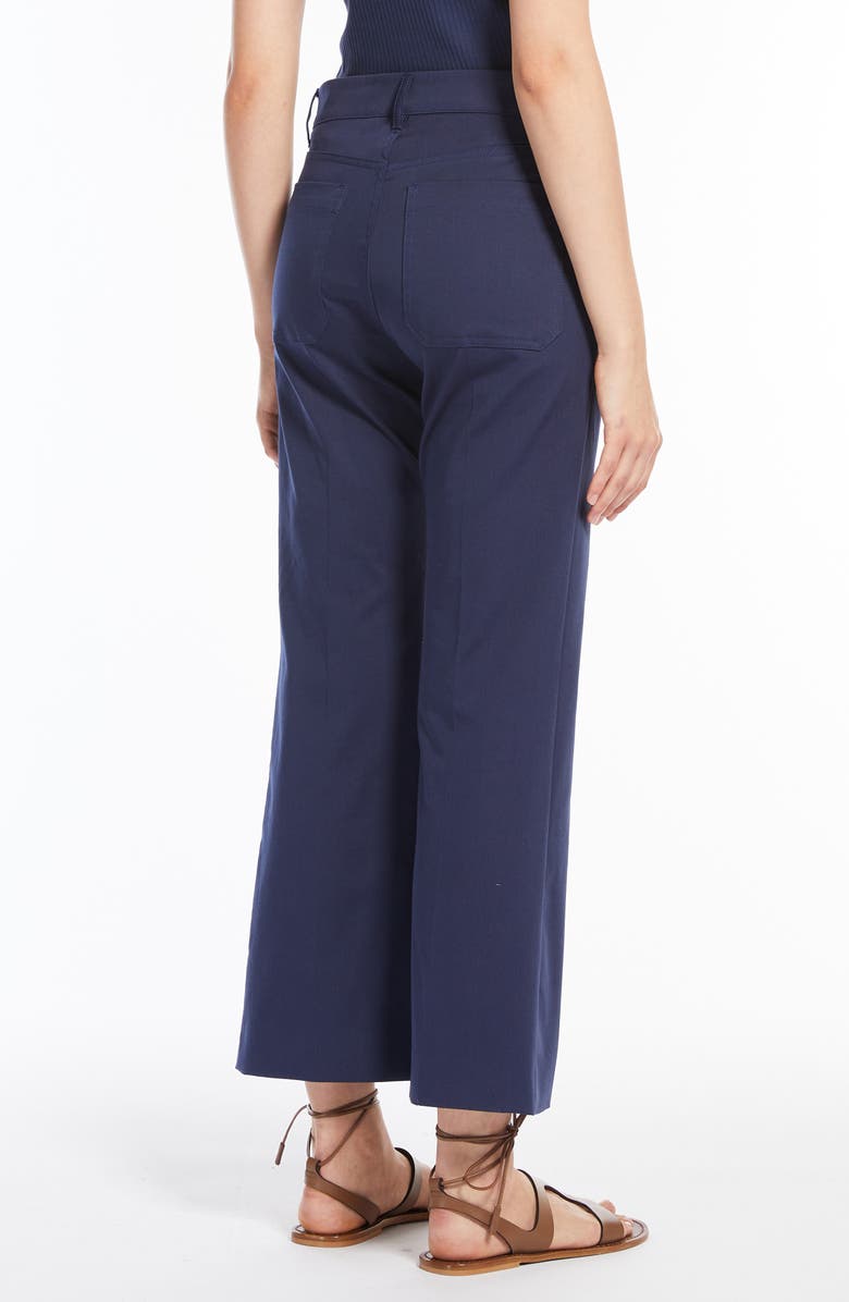 Weekend Max Mara Bosso Flared Ankle Pants, Alternate, color, Navy