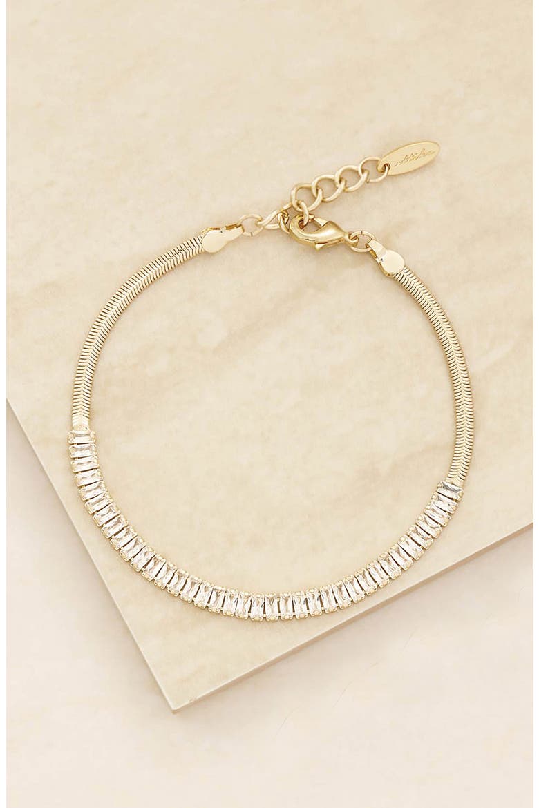 Baguette Cubic Zirconia Bracelet, Alternate, color, GOLD