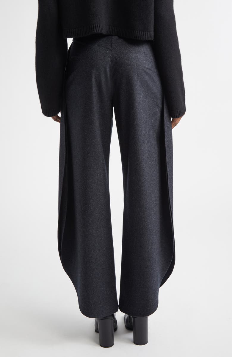 Alaïa Petal Merino Wool Pants, Alternate, color, Anthracite