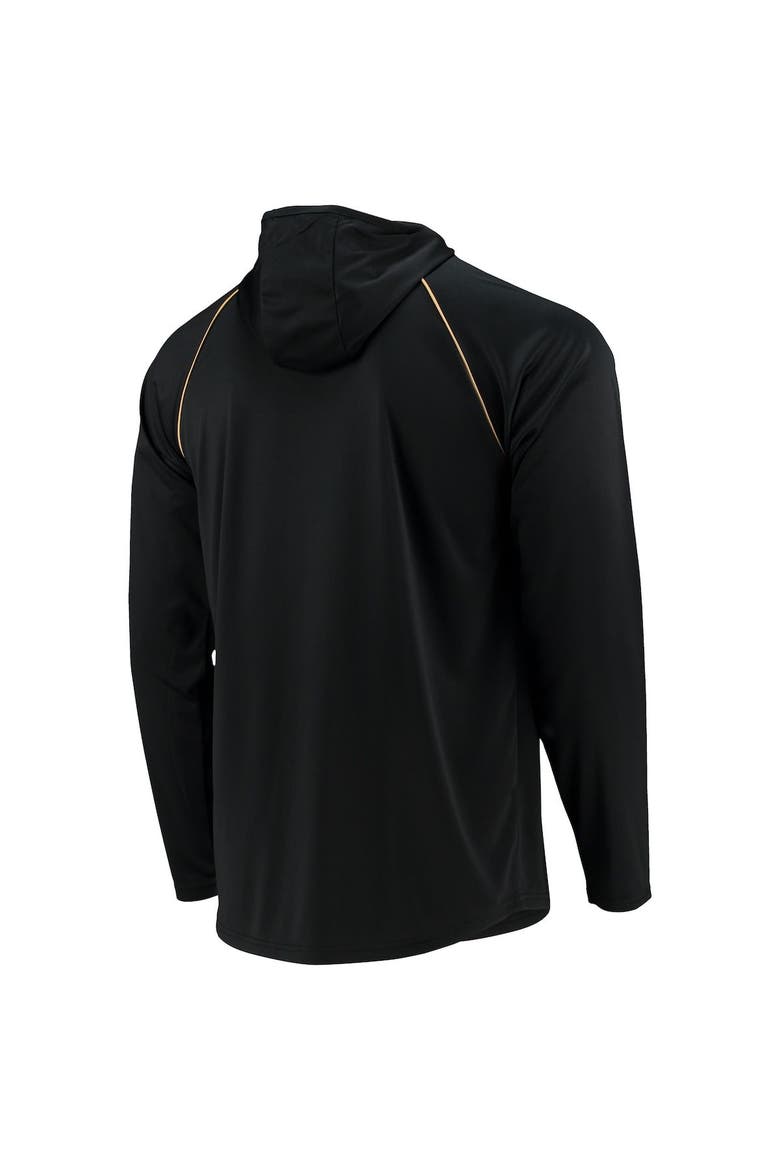 Men's Starter Black New Orleans Saints Raglan Long Sleeve Hoodie T-Shirt, Alternate, color, Black