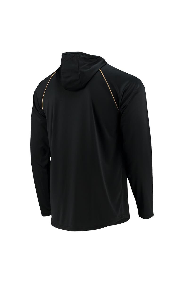 STARTER Men's Starter Black New Orleans Saints Raglan Long Sleeve Hoodie T-Shirt, Alternate, color, 