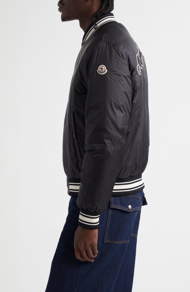 Moncler Bouchet Down Baseball Jacket, Alternate, color, 