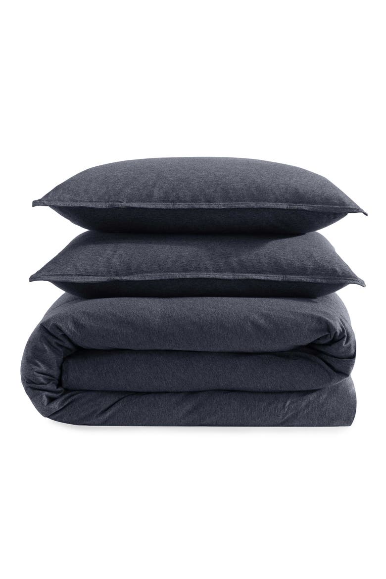 Modern Cotton Blend Comforter & Sham Set, Main, color, DARK GREY