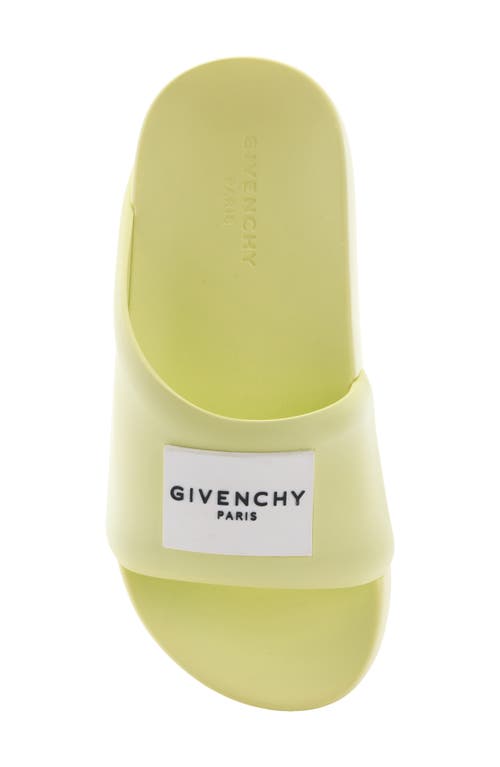 Givenchy Label Slide Sandal In Green