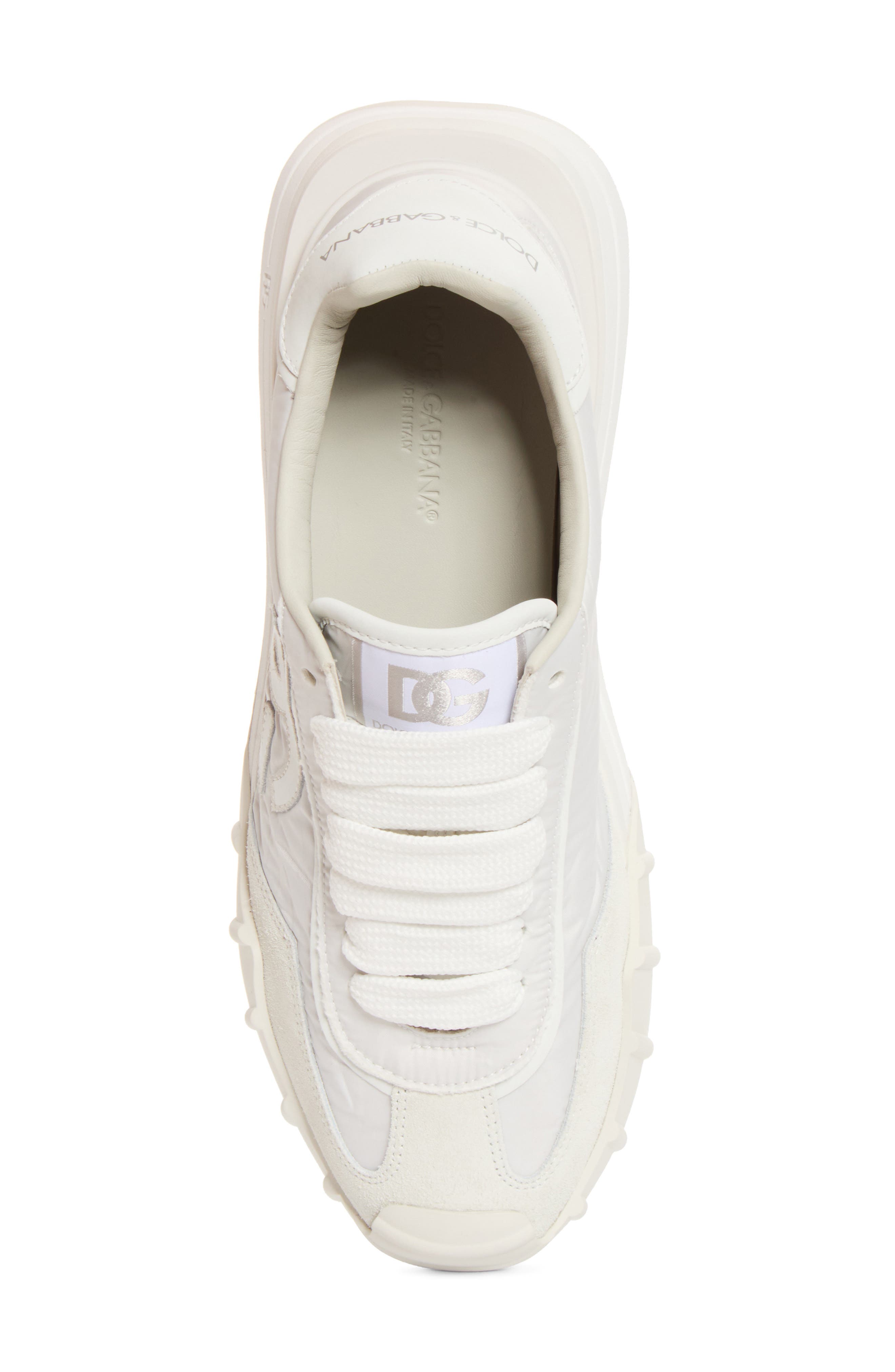 Leather & Textile Athletic Sneaker, Alternate, color, GRIGIO CHIARO