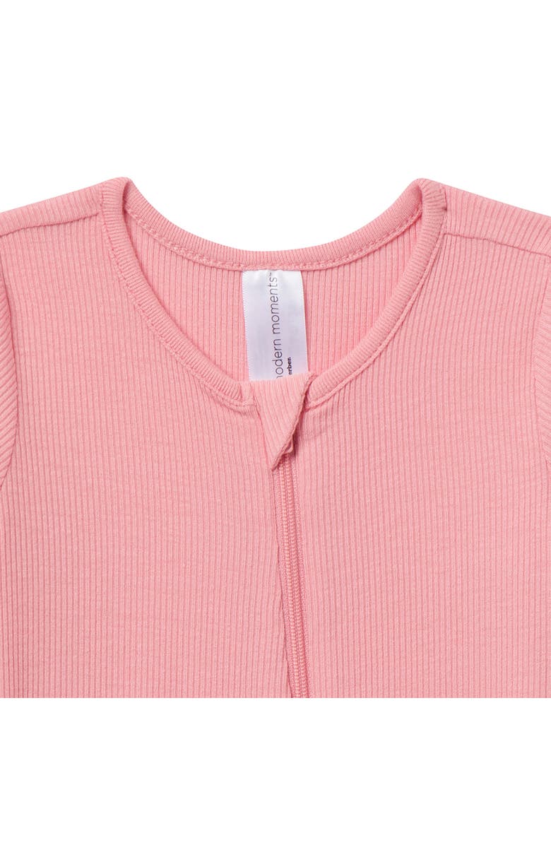 Modern Moments<sup>™</sup> by Gerber Long Sleeve Footless Rompers, Alternate, color, Pink