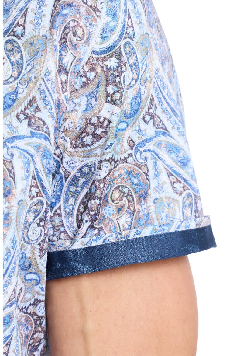 Melrose Short Sleeve Stretch Cotton Button-Up Shirt, Alternate, color, MULTI