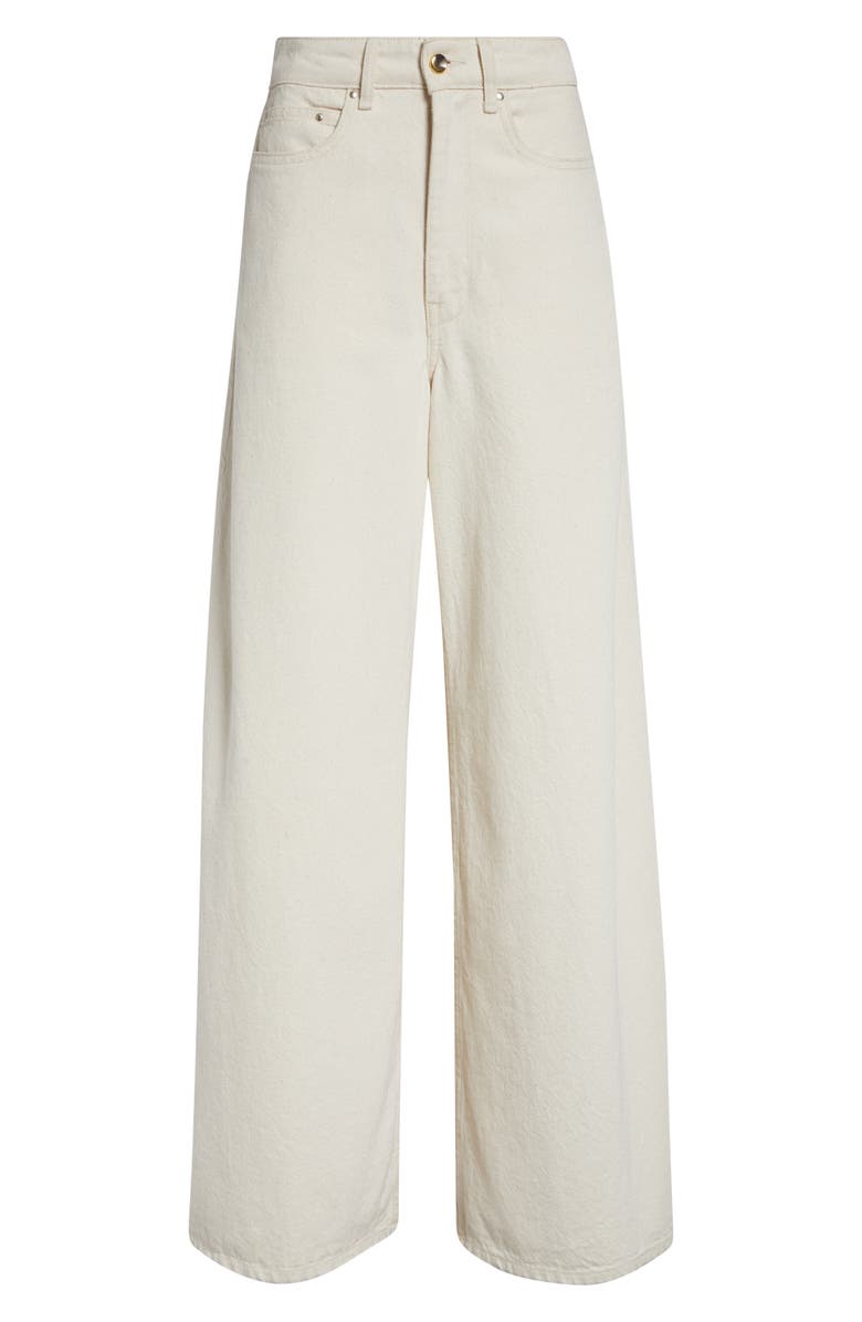 OSSOU Slick High Waist Wide Leg Jeans, Alternate, color, Buff Wash