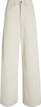 OSSOU Slick High Waist Wide Leg Jeans