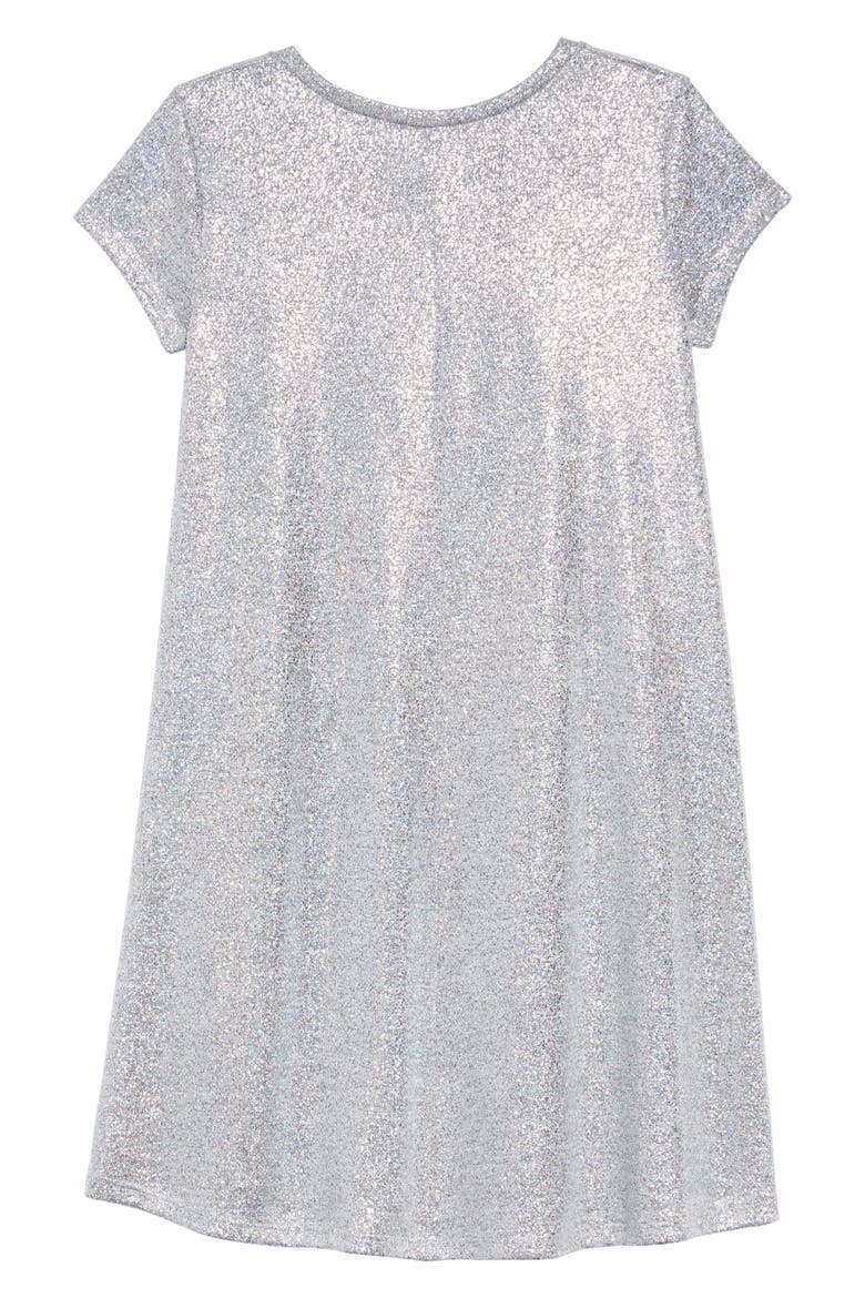 Super Sparkle Dress, Alternate, color, METALLIC SILVER