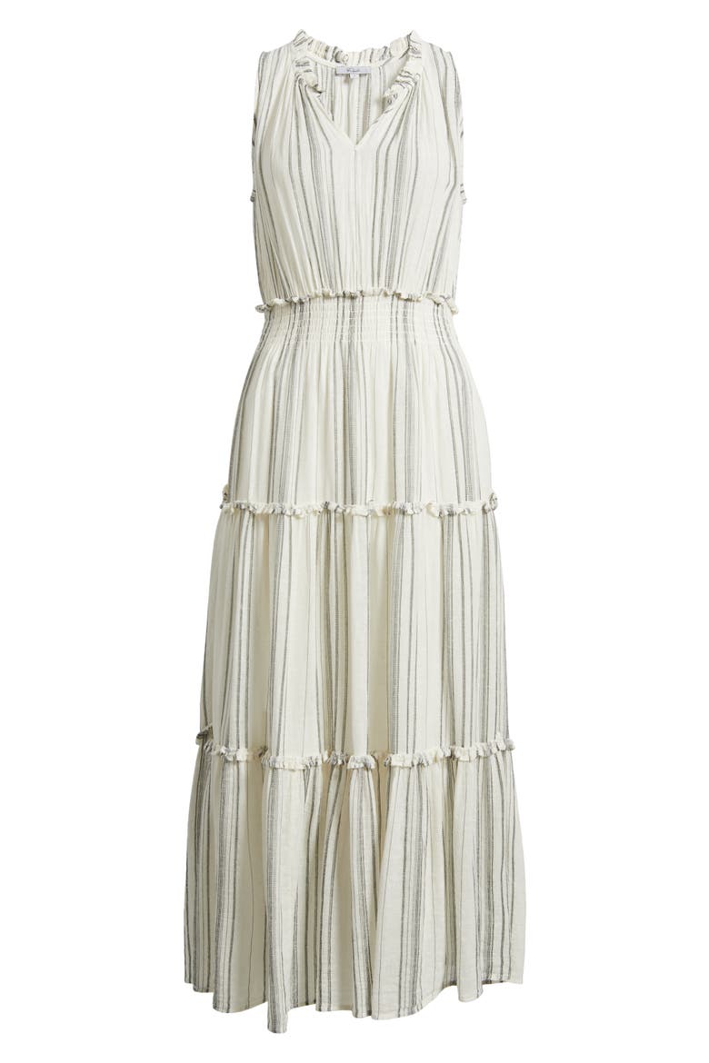 Loulou Stripe Sleeveless Linen Blend Maxi Dress, Alternate, color, BASQUE STRIPE