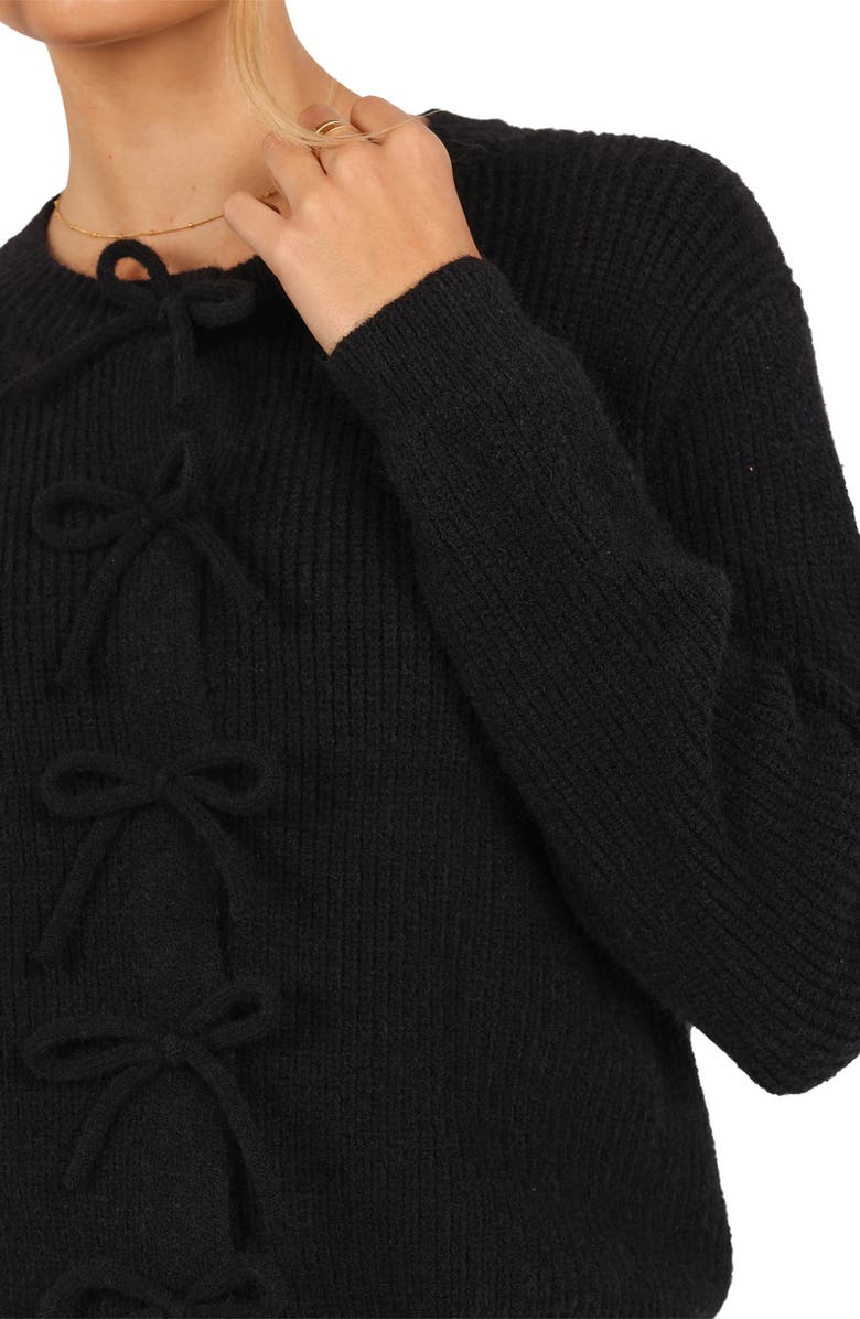 Petal 
Pup Wilde Bow Front Cardigan, Alternate, color, Black