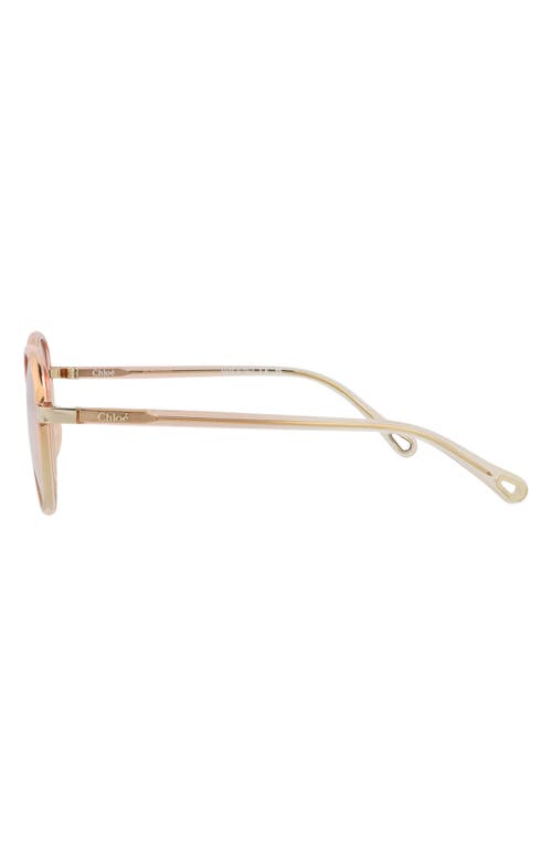 Chloé Round-frame Injection Sunglasses In Orange Orange Transparent