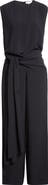 Alaïa Tie Front Open Back Jersey Jumpsuit