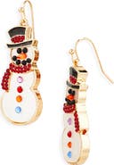 Leith Snowman Drop Earrings