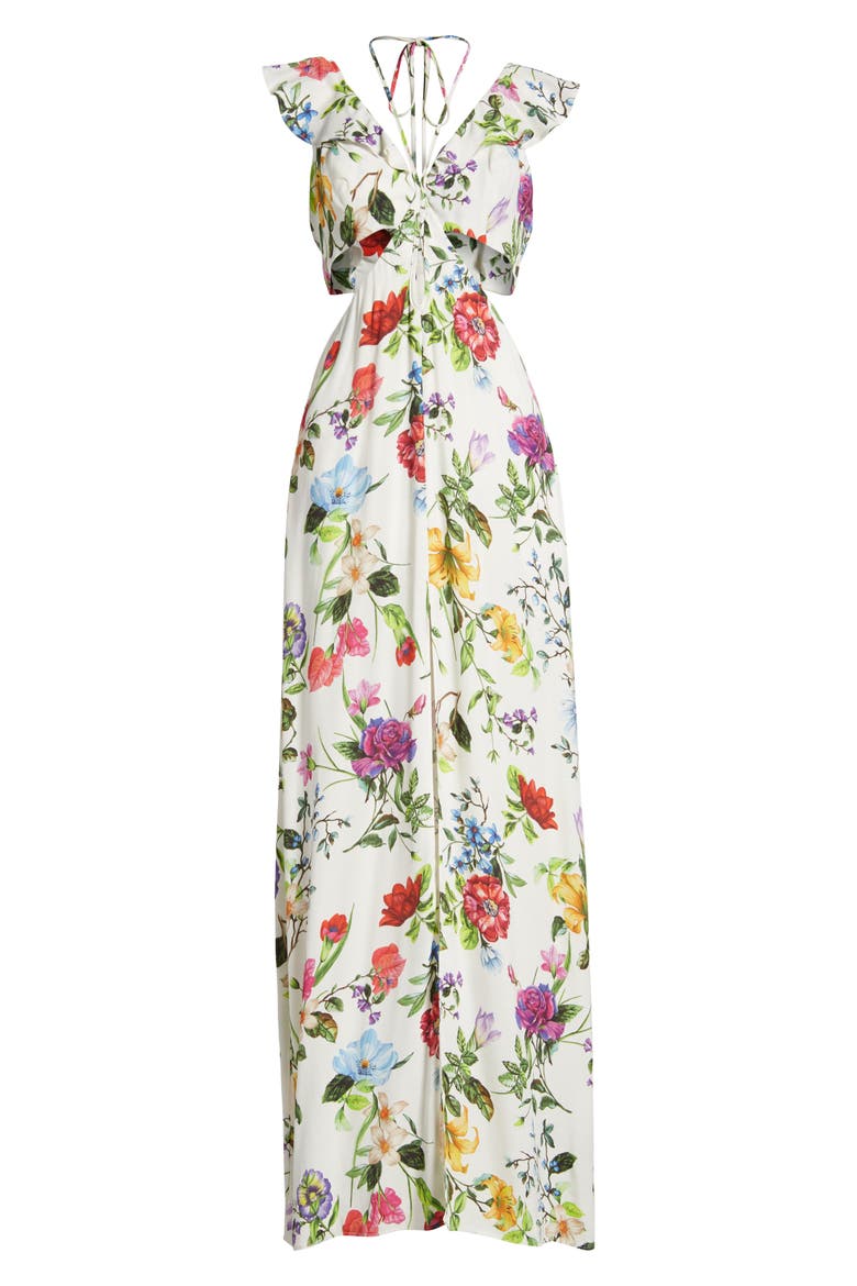 Alya Maxi Dress, Alternate, color, JARDIN BLANC