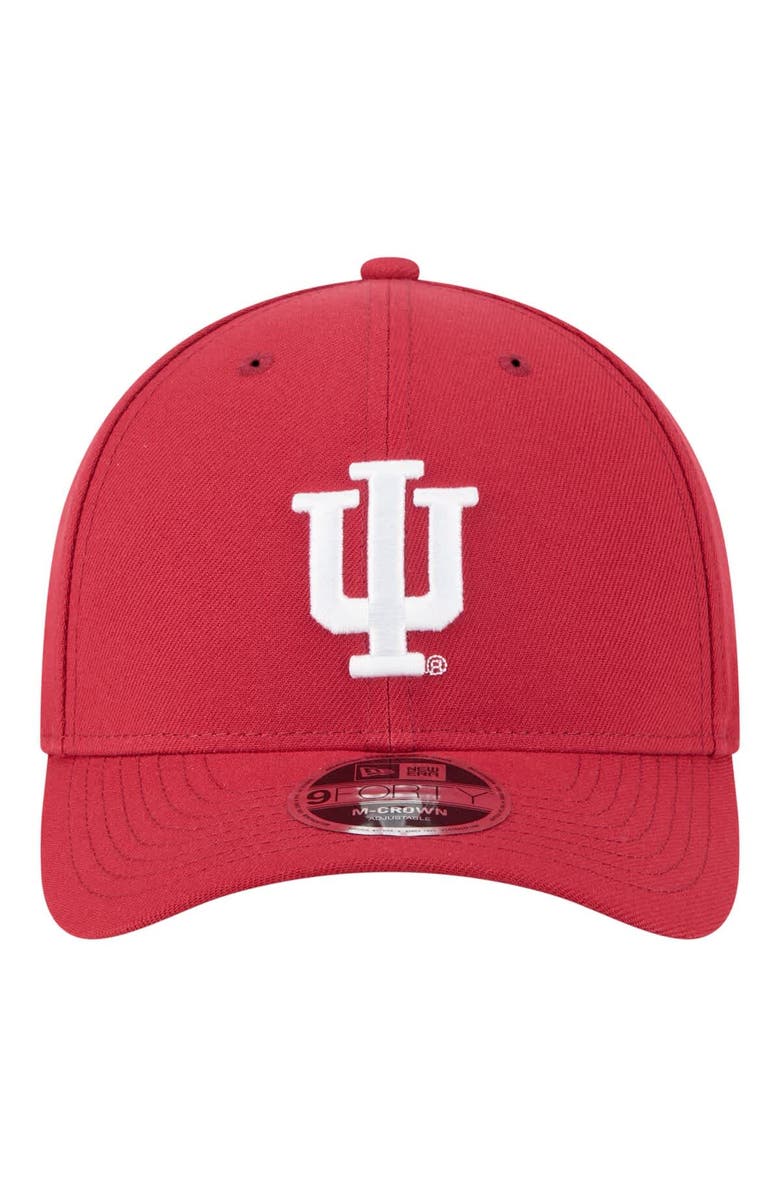 New Era Men's New Era Crimson Indiana Hoosiers Team Collective 9FORTY M-Crown Adjustable Hat, Alternate, color, 