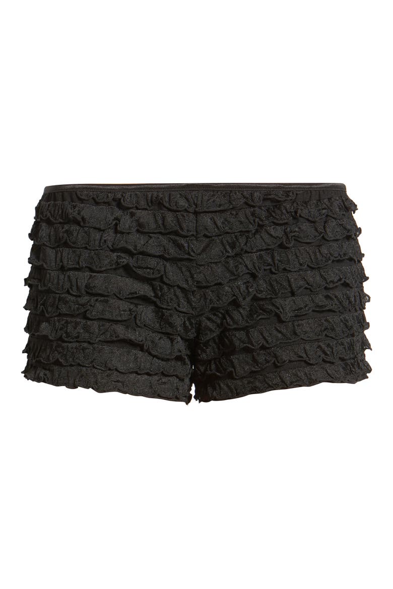 Fia Tiered Ruffle Shorts, Alternate, color, BLACK