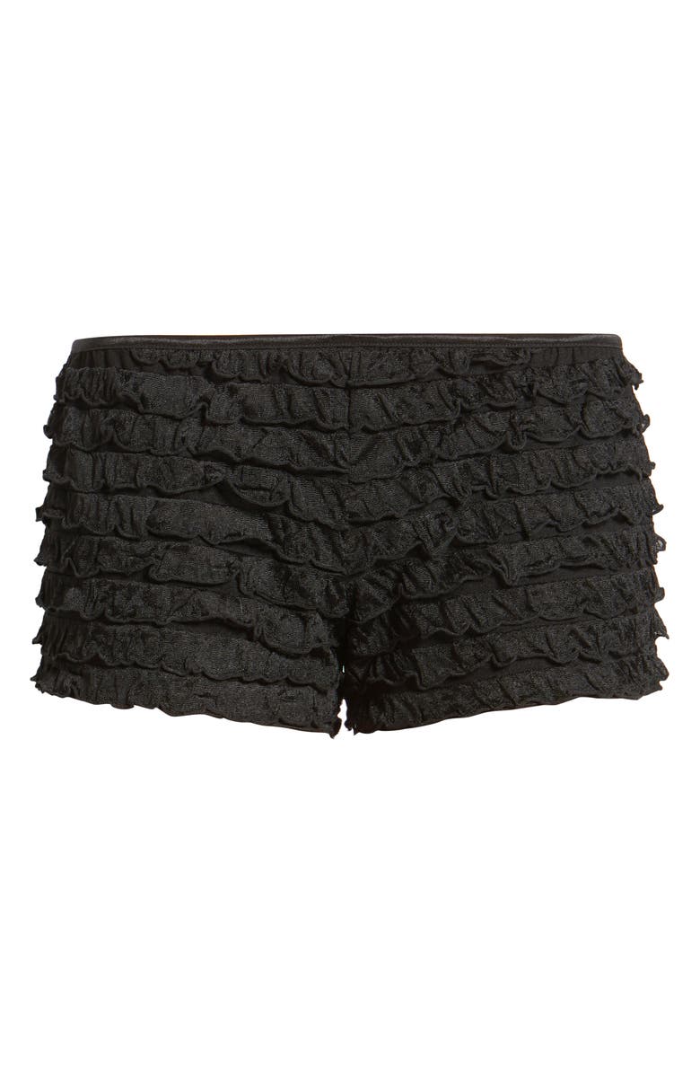 Bella Venice Fia Tiered Ruffle Shorts, Alternate, color, Black