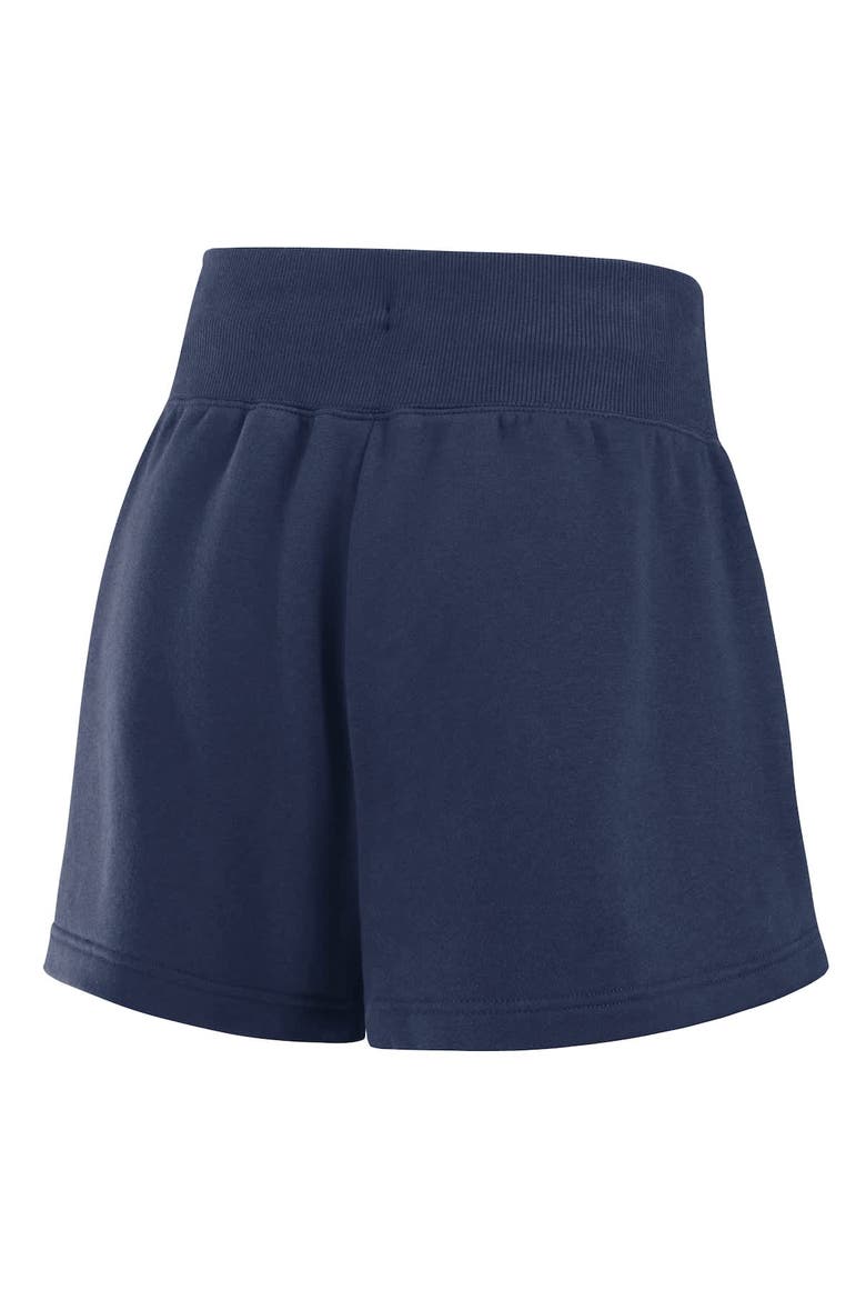 Women's Nike Navy/White New York Yankees Color-Block Phoenix Fleece Lounge Shorts, Alternate, color, Navy