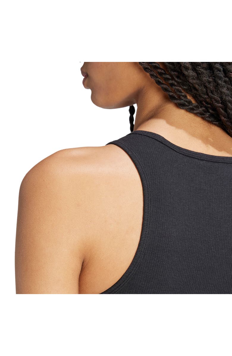 adidas Originals Rib Tank Dress, Alternate, color, Black