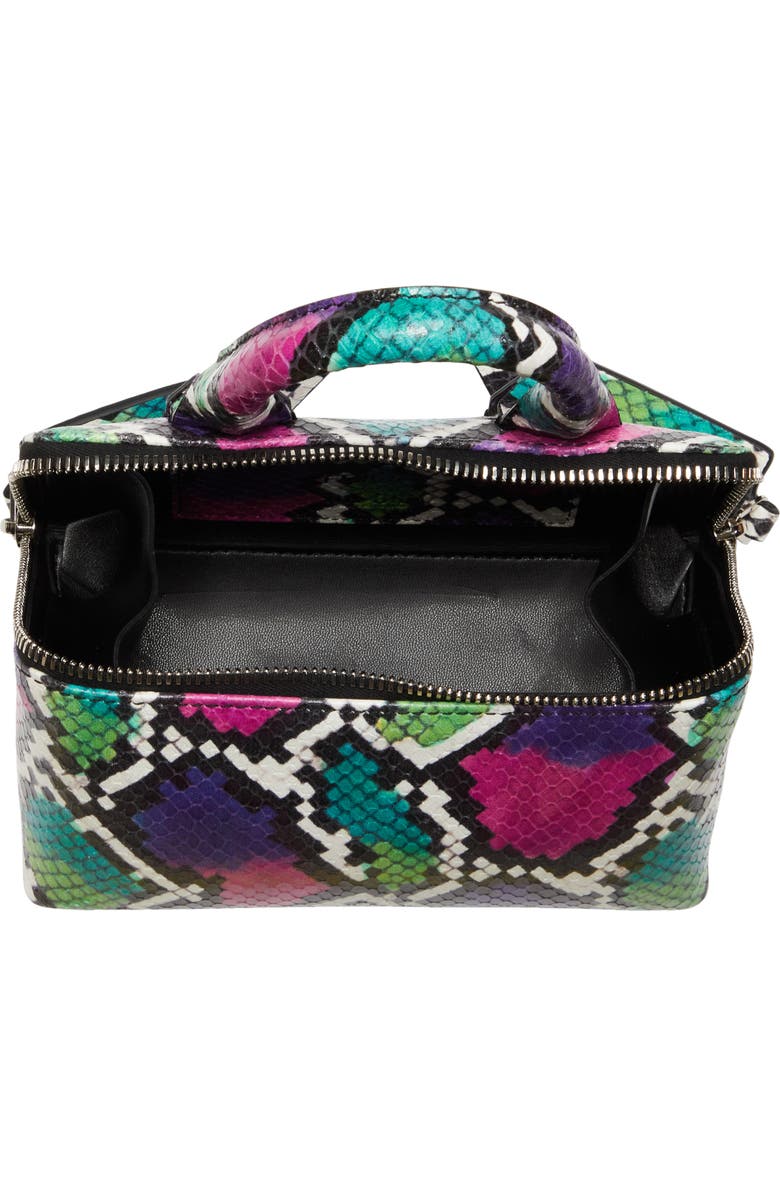 The Attico Friday Snakeskin Print Leather Handbag, Alternate, color,