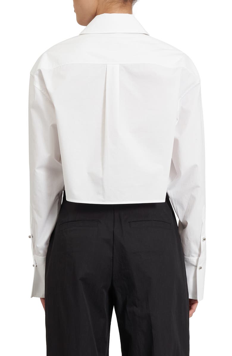 Rebecca Minkoff Layne Crop Button-Up Shirt, Alternate, color,