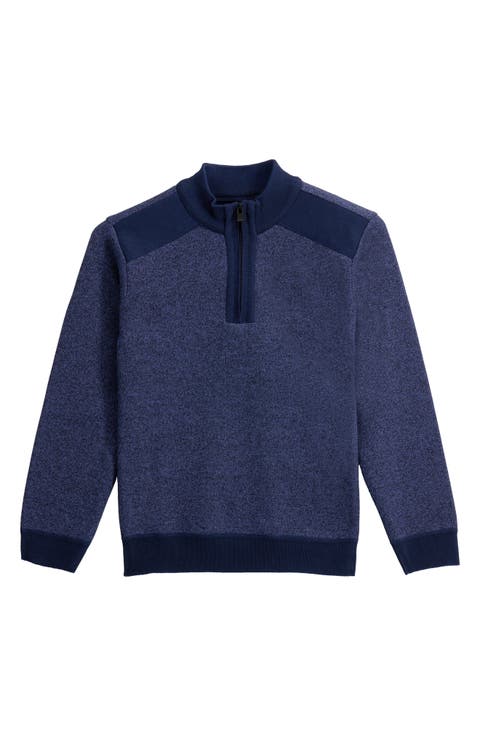 Kids' Fleece Quarter Zip Sweater (Big Kid)