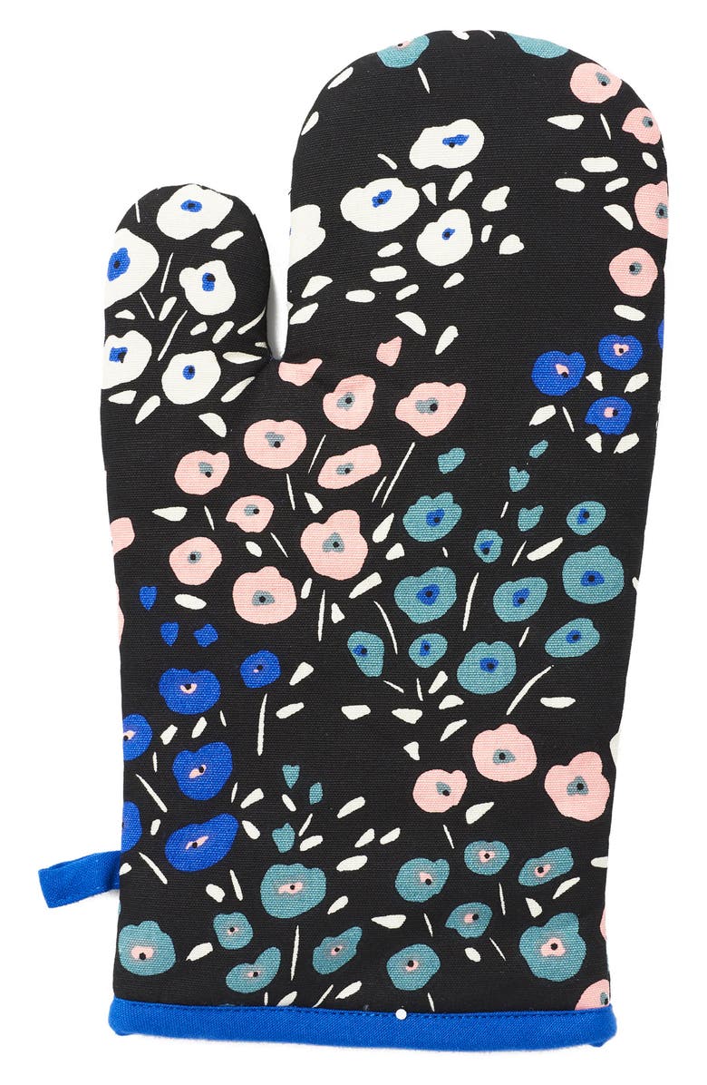 Paper Source Blue Floral Oven Mitt, Main, color, 
