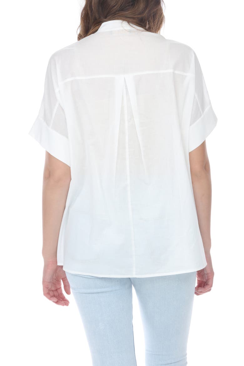 Embroidered Cotton Shirt, Alternate, color, WHITE
