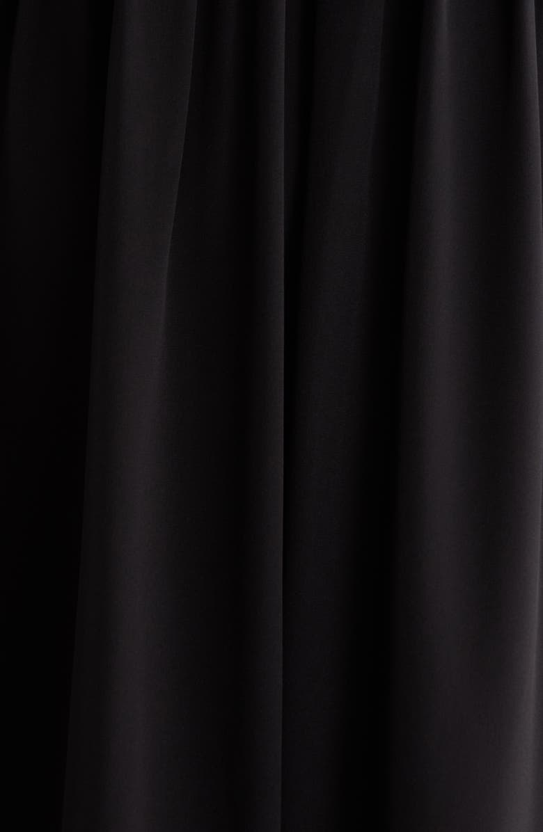 Eileen Fisher V-Neck Silk Maxi Dress, Alternate, color, Black