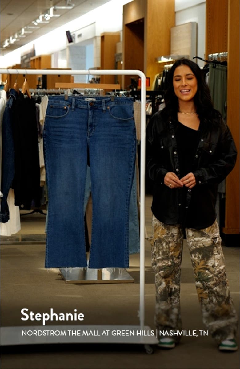 Raw Hem Kick Out Crop Jeans, sales video thumbnail