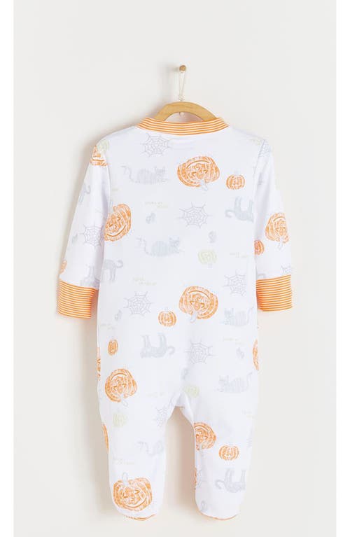 Babycottons Halloween Glow Footie Pajamas In Multicolor