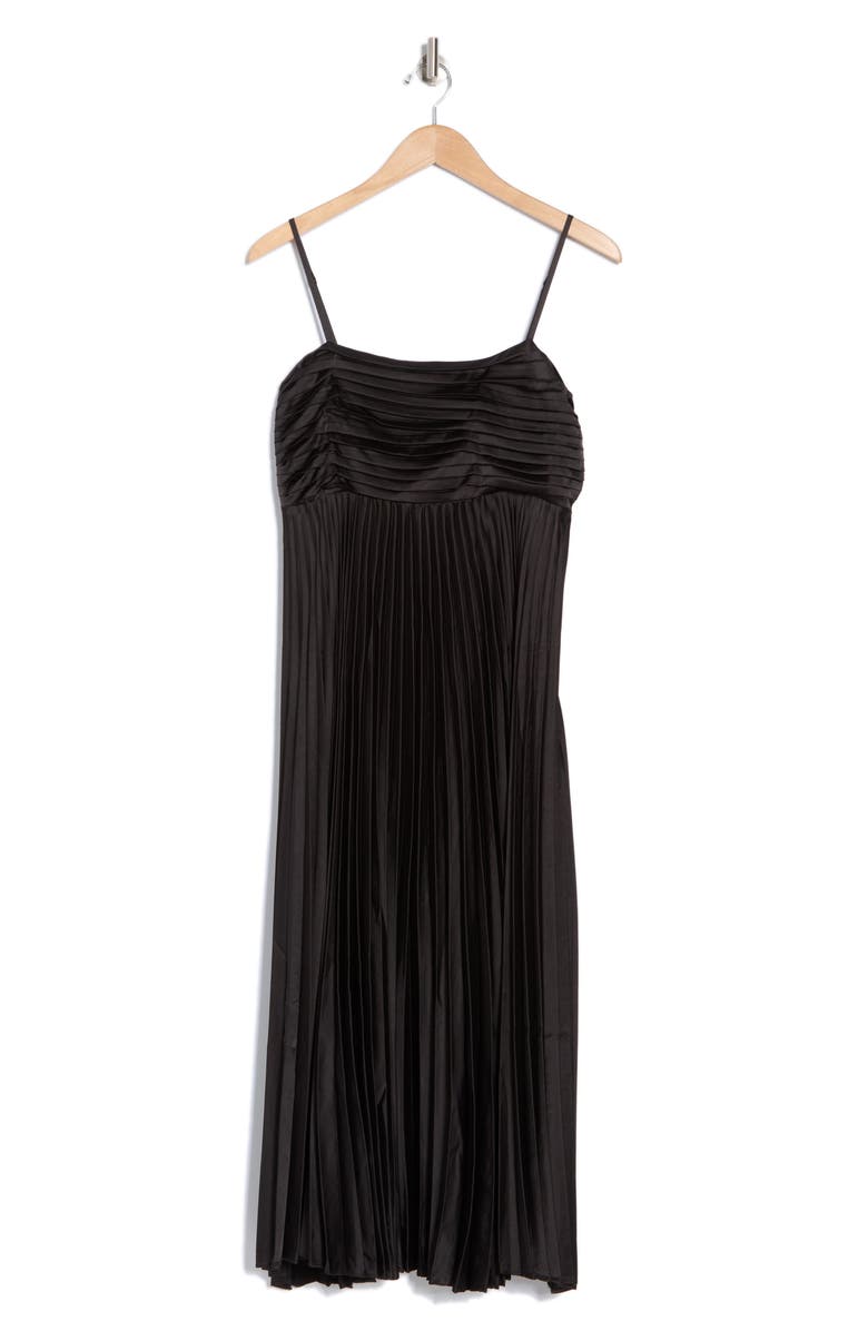Lush Pleated Satin Midi Dress, Alternate, color, 