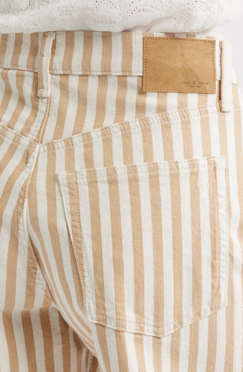 rag & bone Kaia Stripe Shorts, Alternate, color, Tan Stripe