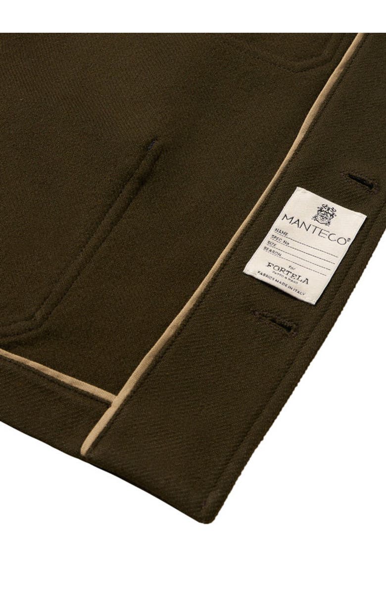 Fortela Seneca Wool Twill Jacket, Alternate, color, Military Green