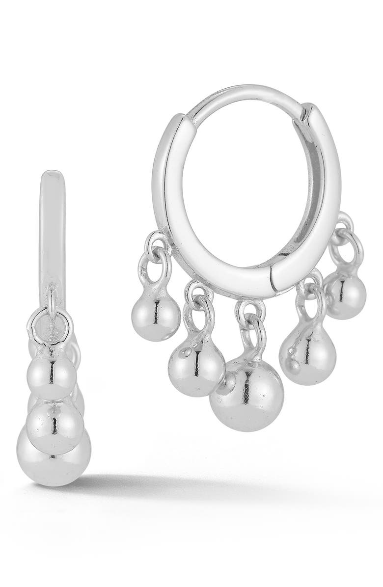 GLAZE JEWELRY Shaky Bead Huggie Hoop Earrings, Main, color, 