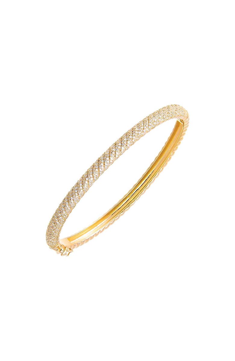 BY ADINA EDEN Pave Twisted Rope Bangle Bracelet, Main, color,
