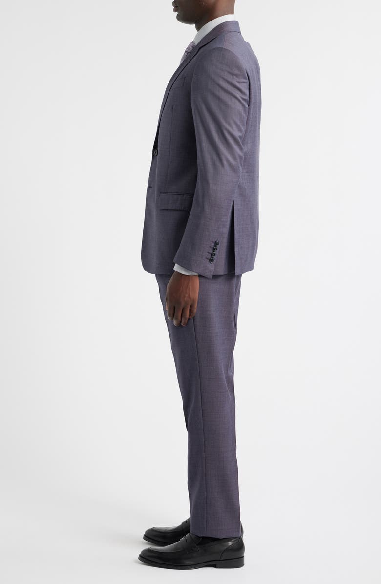 Emporio Armani G-Line Slim Fit Purple Microcheck Wool Suit, Alternate, color, Fancy Purple