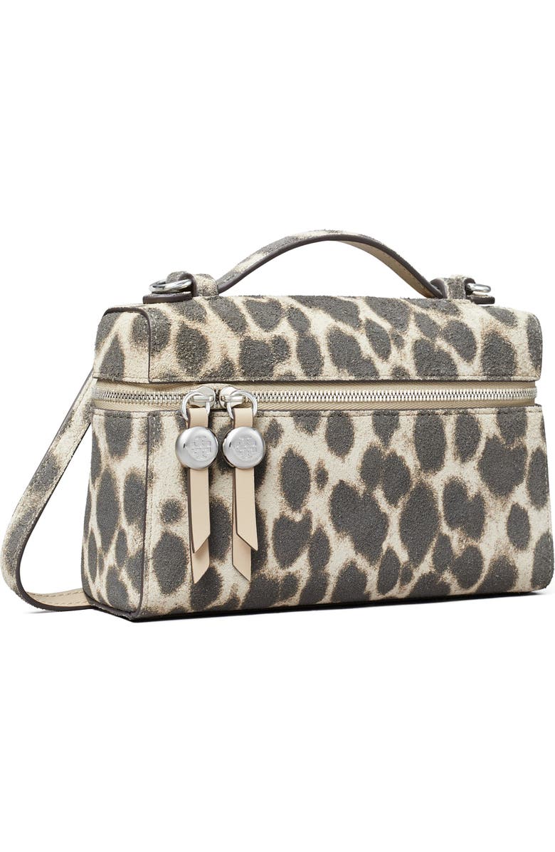 Tory Burch Romy Suede Slim Top Handle Bag, Alternate, color, Cheetah Spots