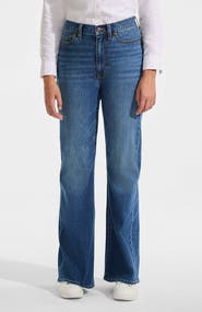 Lands' End Soft Denim High Rise Classic Flare Jeans