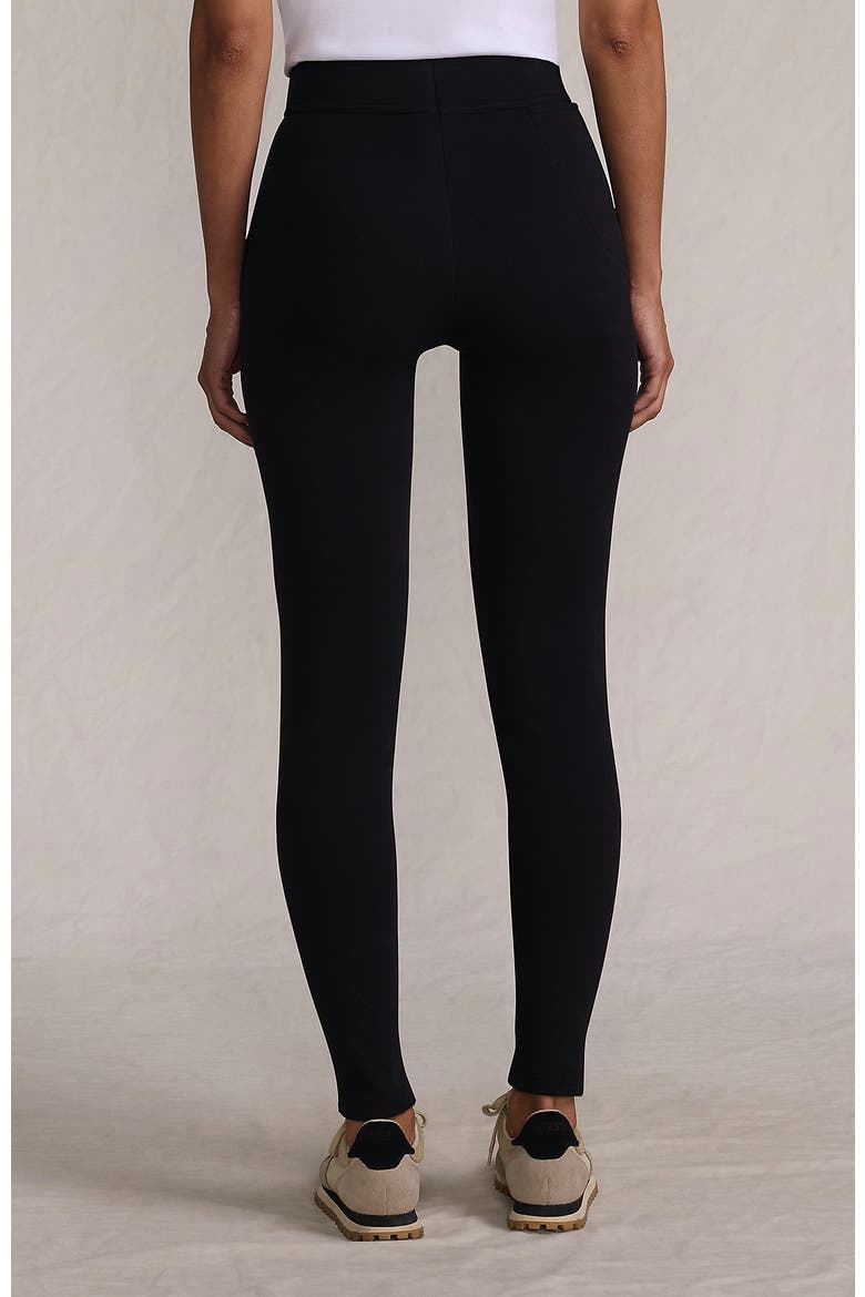 High Rise Serious Sweats Fleece Lined Pocket Leggings, Alternate, color, Black