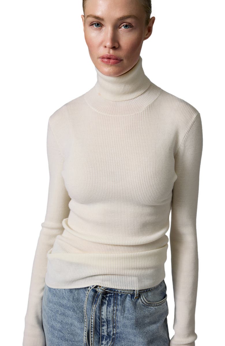 DAY Birger et Mikkelsen Sierra Roll Neck Slim Fit Sweater, Main, color, Ivory Shade
