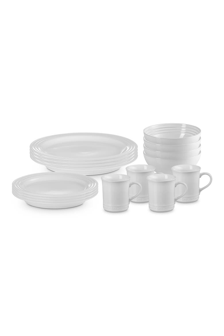 16-Piece Dinnerware Set, Main, color, WHITE