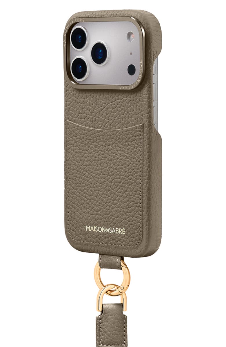 MAISON de SABRÉ Sling Phone Case, Alternate, color, Cashmere Clay