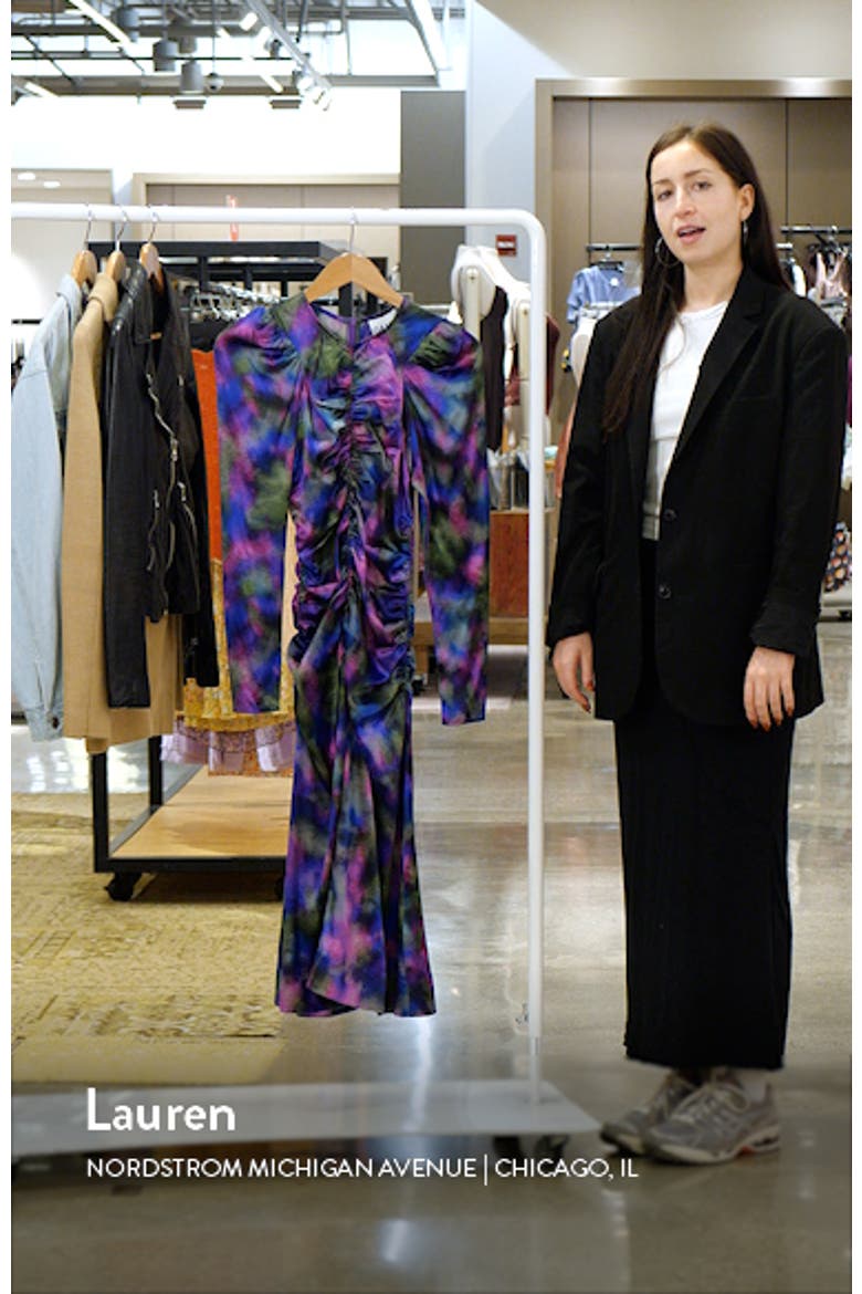 Long Sleeve Silk Blend Dress video