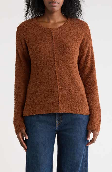 Bobeau Silky Plush Step Hem Sweater