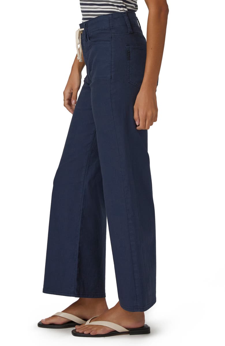 PAIGE Ari Drawstring Wide Leg Pants, Alternate, color, Vintage Navy Seascape