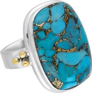 YS GEMS Blue Turquoise Ring