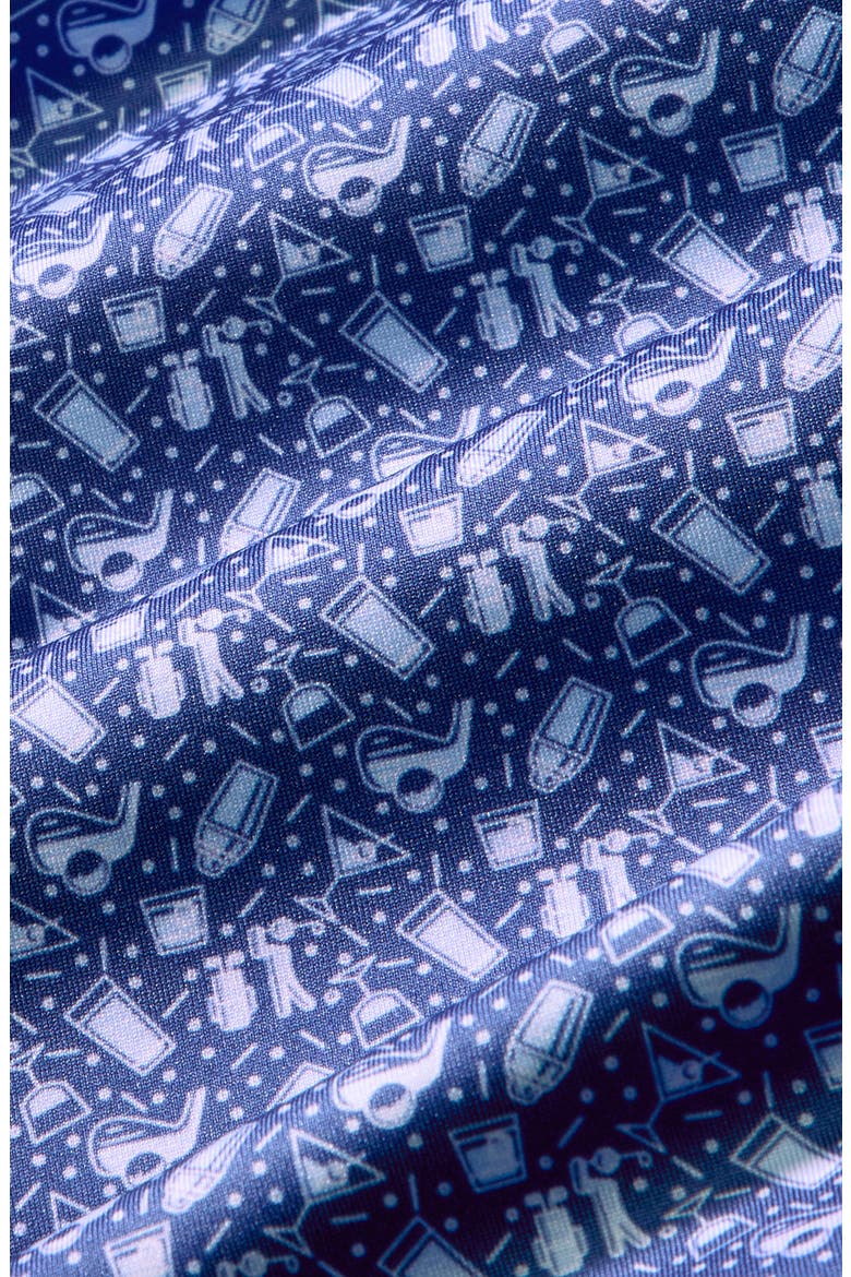 Versa Trim Fit Cocktail Print Polo, Alternate, color, COBALT PAR FORE CLASSIC